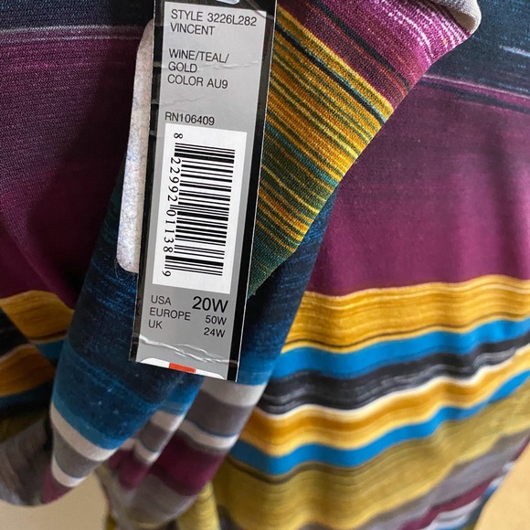 Tahari Multicolored Cowl Neck Dress - Women’s Plus Size 20W - NWT - Picture 11 of 12